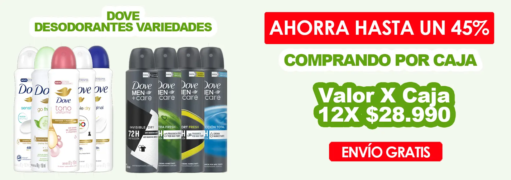 Dove Desodorante Variedades