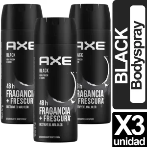 Desodorante Black Axe Spray X3 unid