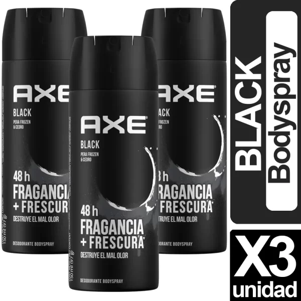 Desodorante Black Axe Spray X3 unid