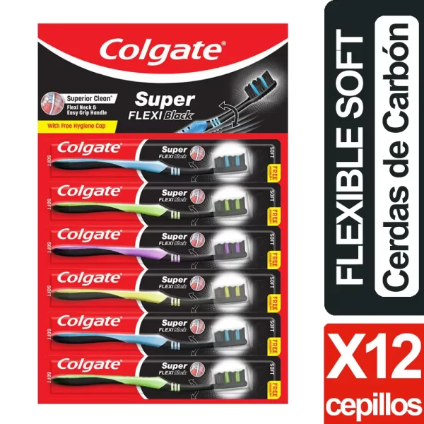 Cepillo Dental Flexi Soft Carbon Colgate X12 unid