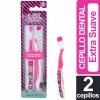 Gelatti Lol Cepillo Dental Suave X2 unid Con cerdas ultra suaves, son ideales para cuidar la delicada higiene bucal de los más pequeños, garantizando una limpieza efectiva sin dañar sus encías