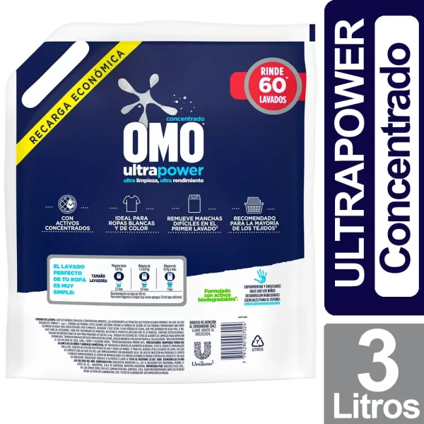 Detergente Omo 3 litros ultra power