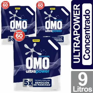 Omo Detergente Ultra Power Líquido 3 Litros X3 unid