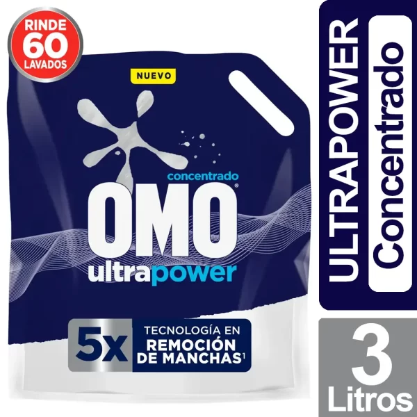 Detergente Omo Ultra Power Líquido 3 Litros