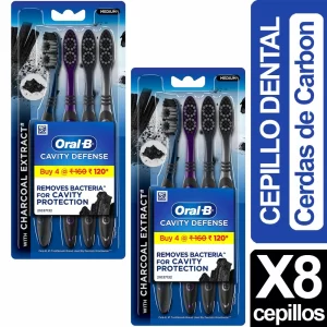 Oral B Cepillo Dental Medio Carbón X8 unid