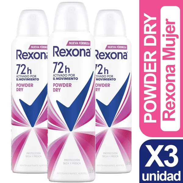 Desodorante Powder Dry Rexona X3 unid