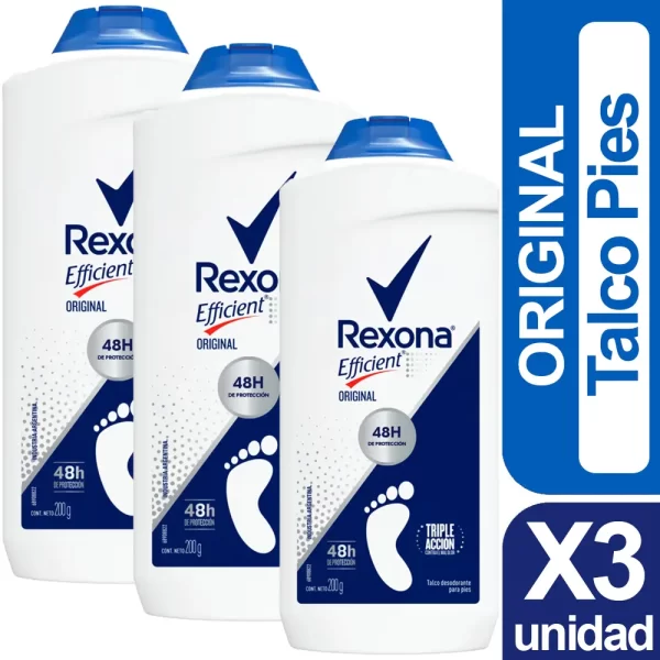 Talco Pies Rexona Efficient