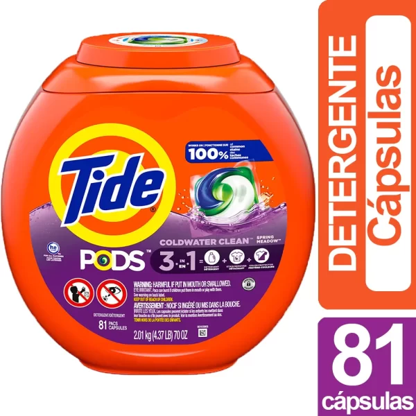 Detergente Tide Cápsulas Spring Meadow 81 Unid