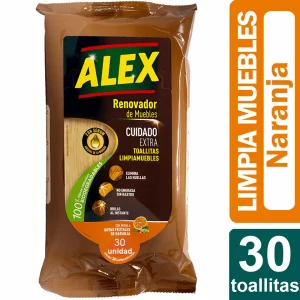 Toallitas Limpia Muebles Alex Cuidado Extra Madera 30 unid