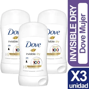 Desodorante Dove Barra Invisible Dry X3 unid
