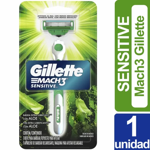 Máquina Afeitar Gillette Mach3 Sensitive