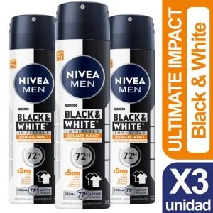 Desodorante Nivea Black White Ultimate Impact X3 unid