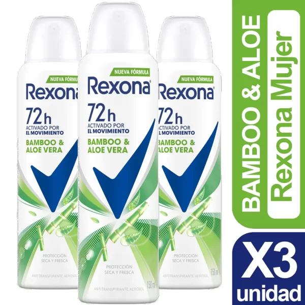 Desodorante Bamboo Aloe Rexona X3 unid