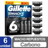 Repuesto Gillette Mach3 Carbono 6 unid