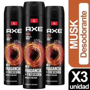 Desodorante Musk Axe XL X3 unid