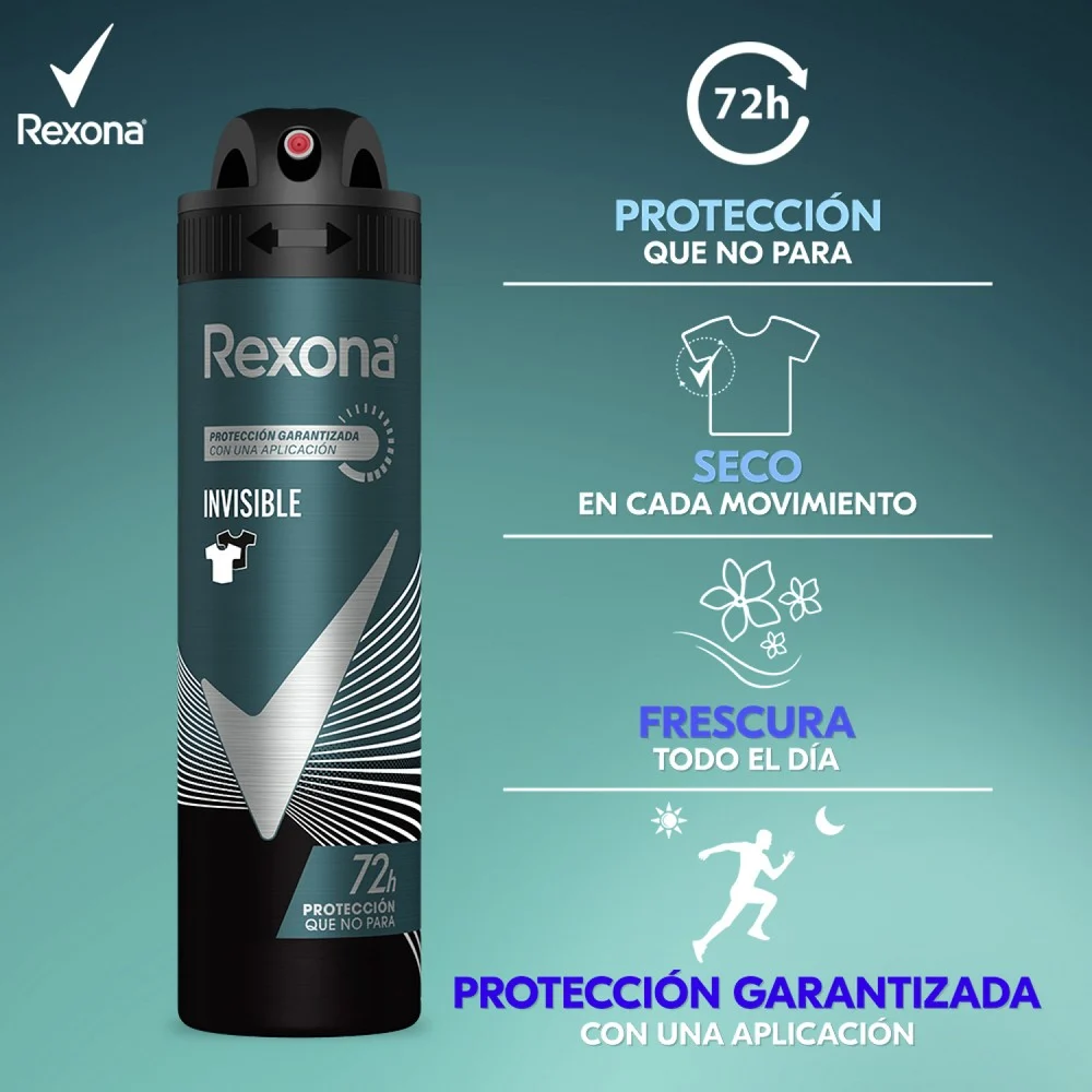 Rexona Desodorante Invisible Spray X12 unid - Imagen 4