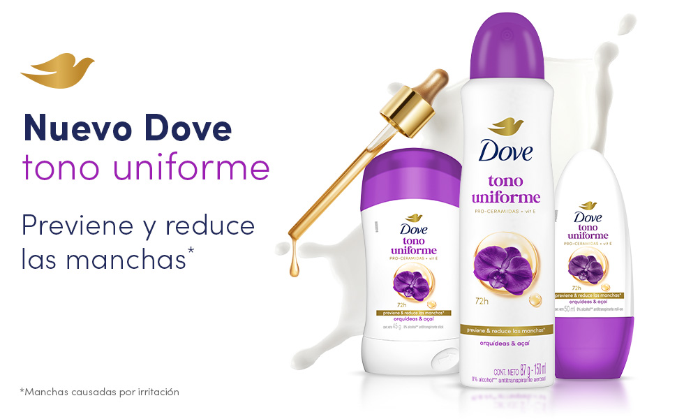 Desodorante spray Dove Tono Uniforme Orquídea 150ml