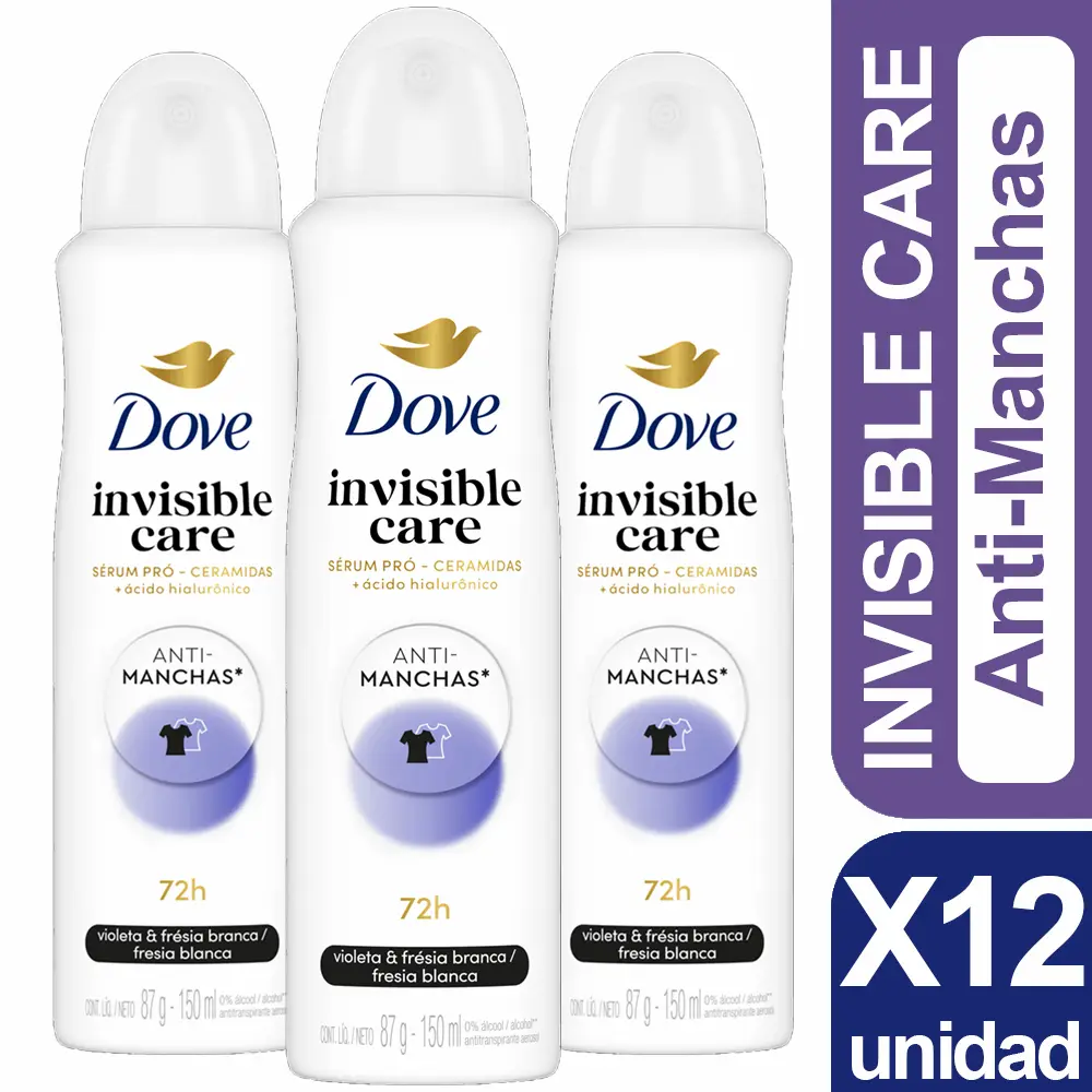 Dove Desodorante Invisible Care X12 unid