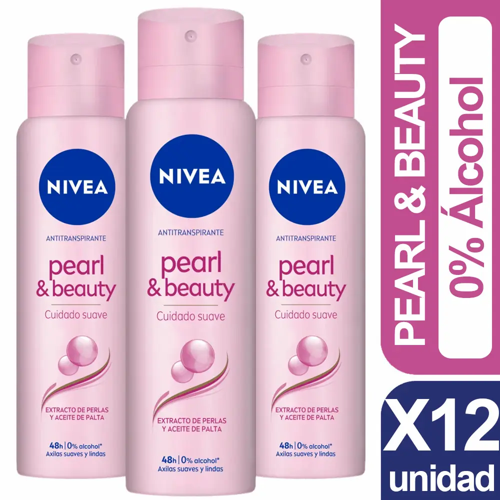Nivea Desodorante Pearl & Beauty X12 unid